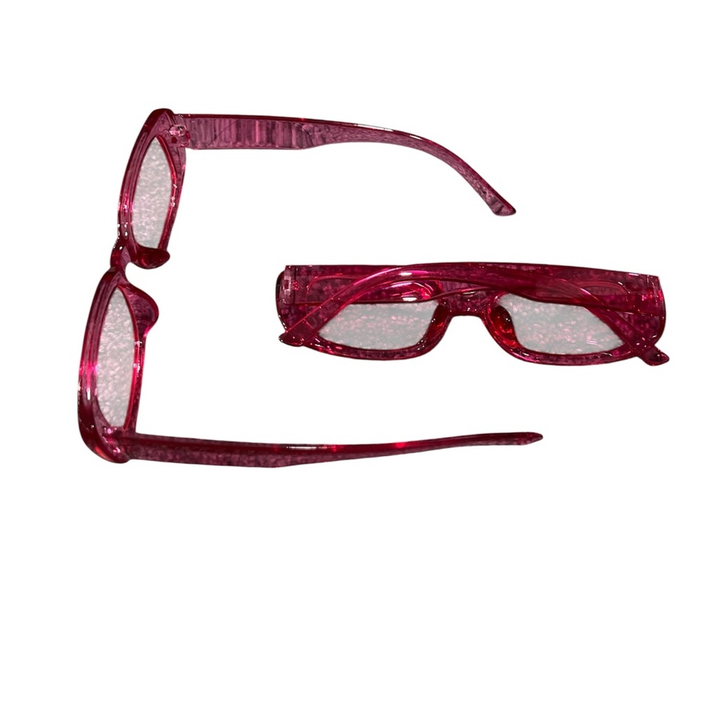 Pink Rectangular Sunglasses - Picture 2 of 4